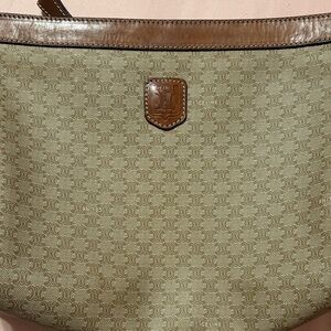 Celine Olive and Brown Shoulder Bag